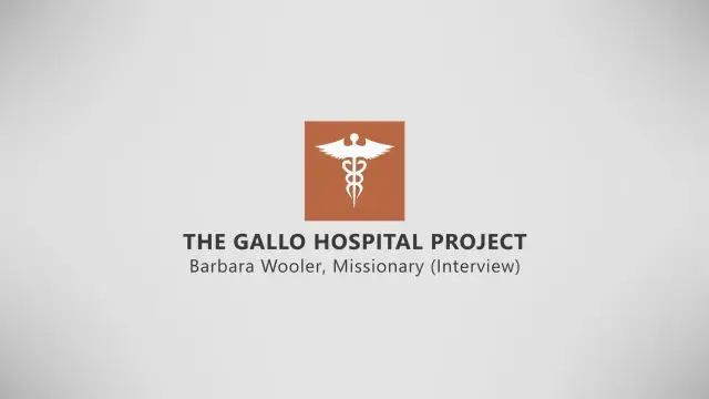 The Gallo Hospital Project - Interview with Barbara Wooler (V24)